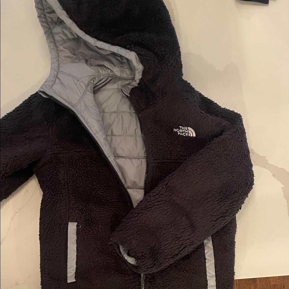 The North Face Kids Black and Gray Puffer Jacket